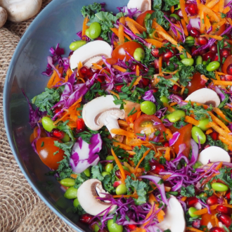 CABBAGE Chopped Rainbow Salad Featuring Mushrooms Preview