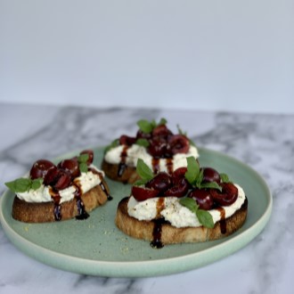CHERRY Cherry & ricotta bruschetta 2