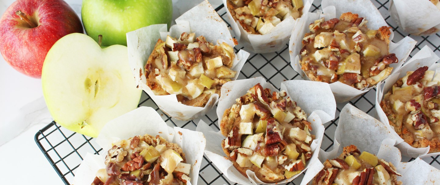 PECAN Apple, Pecan and Date Muffins with a Caramel Sauce 2